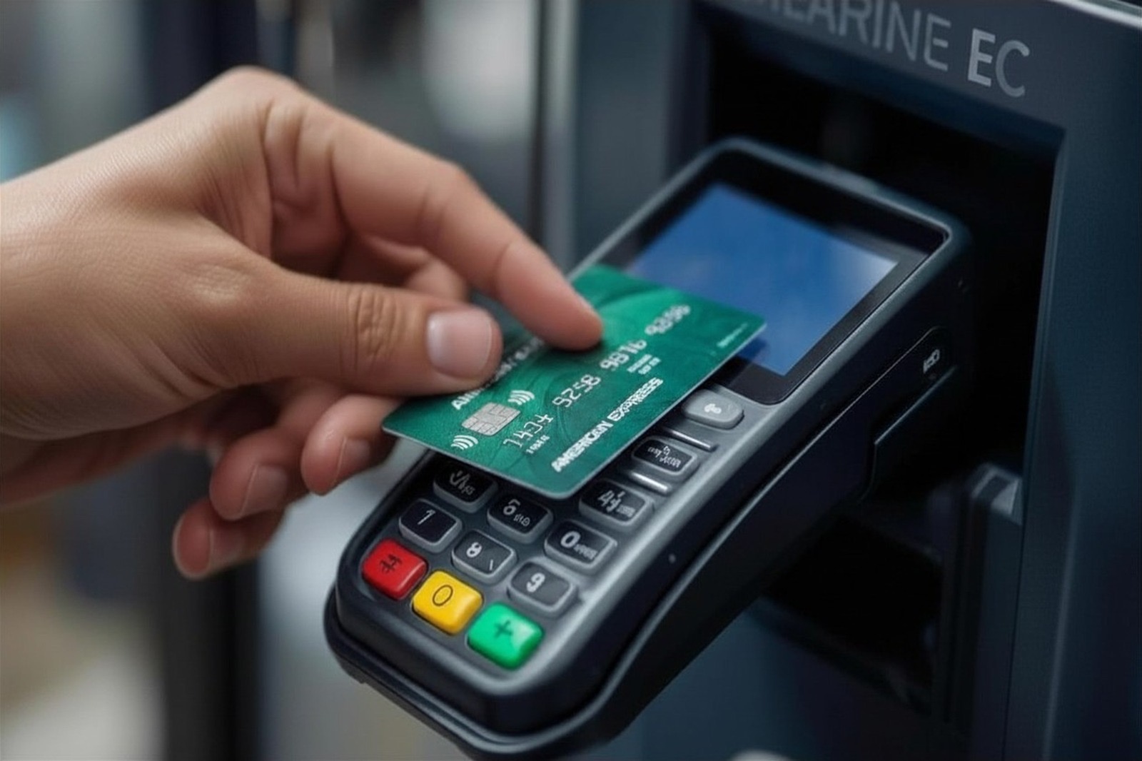 Bezahlung mit Karte am EC-Terminal